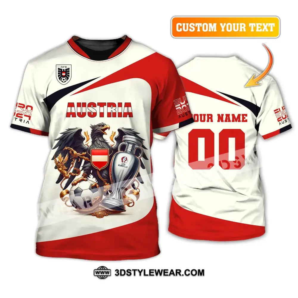 Unisex Shirt Custom Name and Number Austria Football Shirt Austria Football Polo Long Sleeve Shirt - T-Shirt