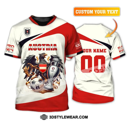Unisex Shirt Custom Name and Number Austria Football Shirt Austria Football Polo Long Sleeve Shirt - T-Shirt