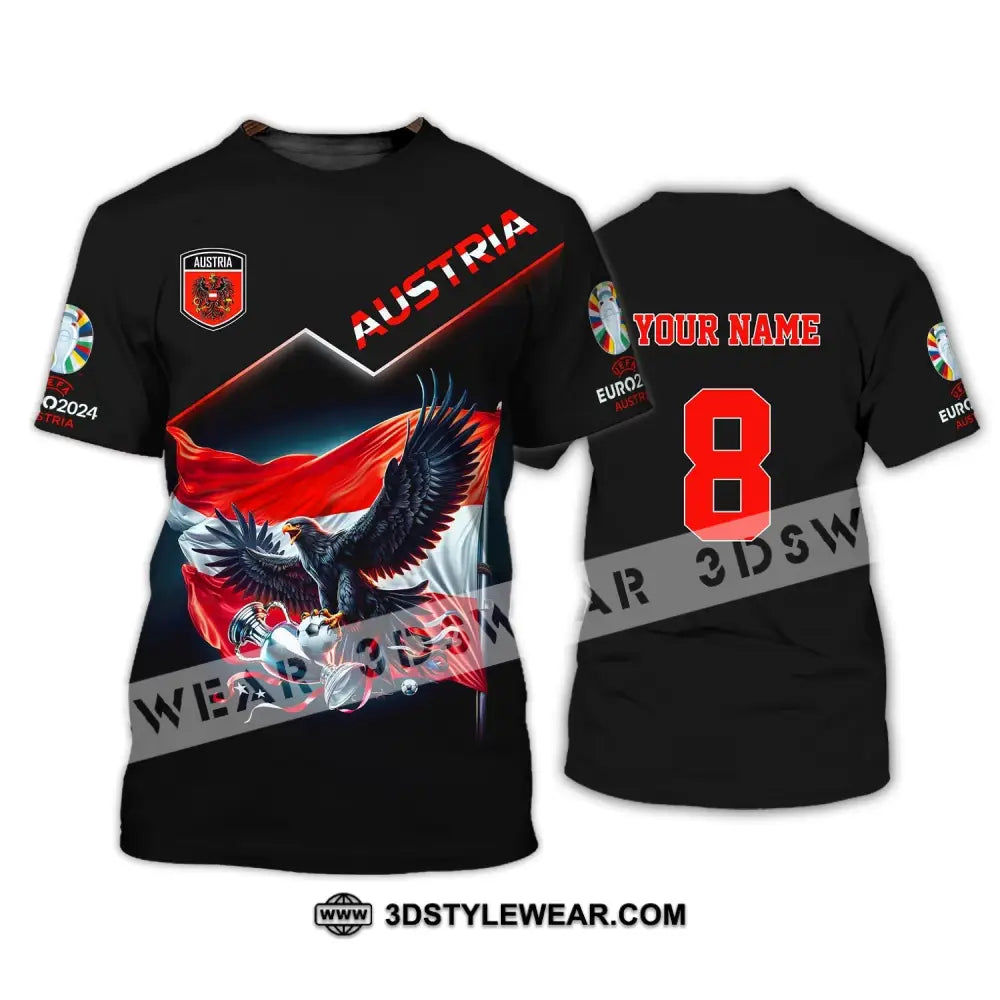 Unisex Shirt Custom Name and Number Austria Football Shirt Austria Football Polo Long Sleeve Shirt - T-Shirt / S