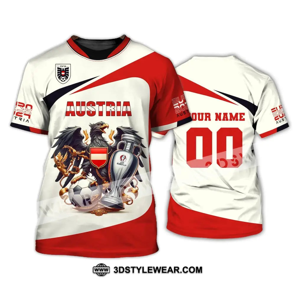Unisex Shirt Custom Name and Number Austria Football Shirt Austria Football Polo Long Sleeve Shirt - T-Shirt / S