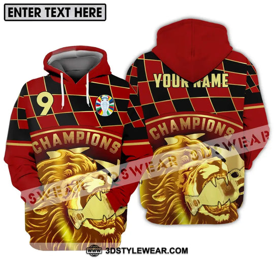 Unisex Shirt - Custom Name And Number Shirt, Champions Gold Lion Shirt style option 3
