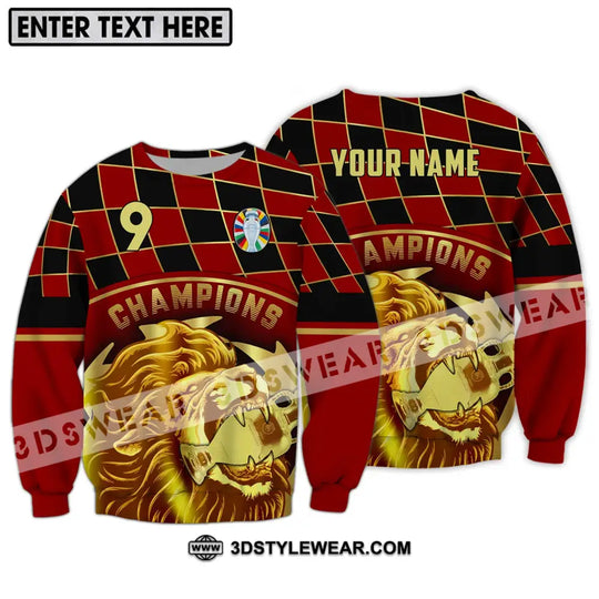 Unisex Shirt - Custom Name And Number Shirt, Champions Gold Lion Shirt style option 4