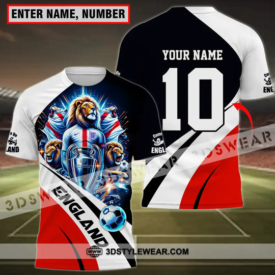 Unisex Shirt - Custom Name And Number England Euro 2024 Shirt National Team style option 1