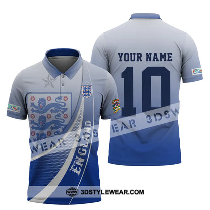 Unisex Shirt - Custom Name And Number England Euro 2024 Polo / S T-Shirt