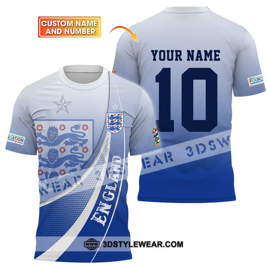 Unisex Shirt - Custom Name And Number, England Euro 2024 Shirt style option 1