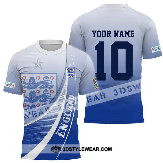 Unisex Shirt - Custom Name And Number, England Euro 2024 Shirt style option 2