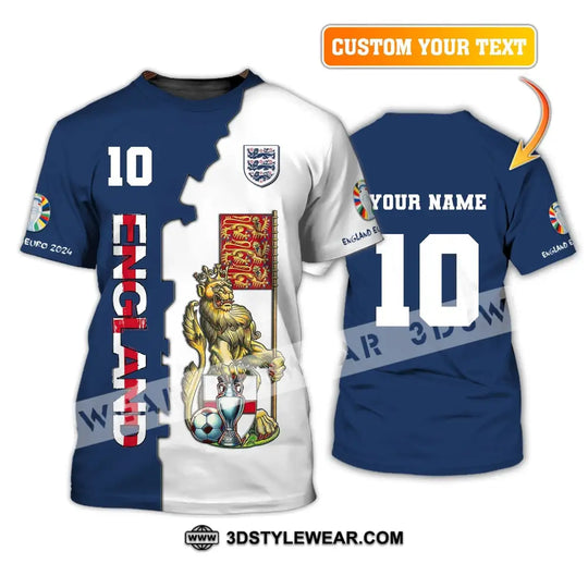Unisex Shirt, Custom Name and Number England Football Shirt, Euro 2024 Shirt, England Football Polo Long Sleeve style option 1