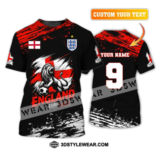 Unisex Shirt, Custom Name and Number England Football Shirt, Euro 2024 Shirt, England Football Polo Long Sleeve Shirt style option 2