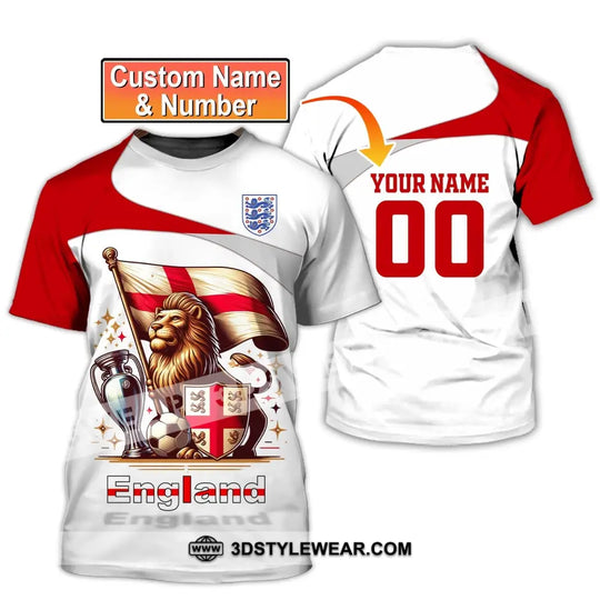 Unisex Shirt, Custom Name and Number England Football Shirt, Euro 2024 England Football Polo Long Sleeve style option 1