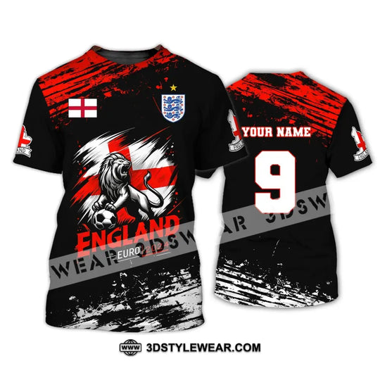 Unisex Shirt, Custom Name and Number England Football Shirt, Euro 2024 Shirt, England Football Polo Long Sleeve Shirt style option 3