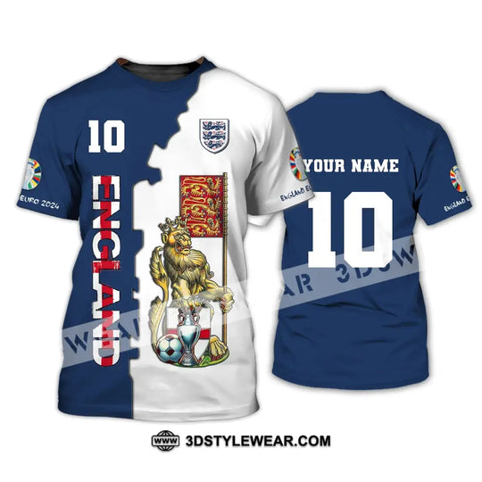 Unisex Shirt, Custom Name and Number England Football Shirt, Euro 2024 Shirt, England Football Polo Long Sleeve style option 3