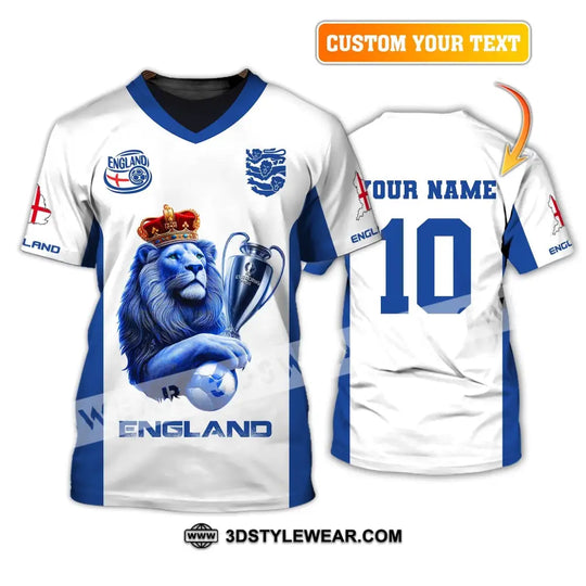 Unisex Shirt, Custom Name and Number England Football Shirt, England Football Polo Long Sleeve, Euro 2024 Shirt style option 1