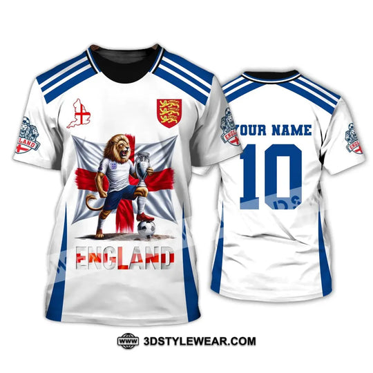 Unisex Shirt, Custom Name and Number England Football Shirt, England Football Polo Long Sleeve, Euro 2024 Shirt style option 2