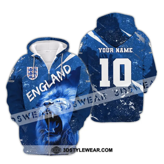 Unisex Shirt, Custom Name and Number England Football Shirt, England Football Polo Long Sleeve, England Euro 2024 Shirt style option 3