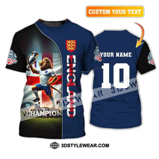 Unisex Shirt, Custom Name and Number England Football Shirt, England Football Polo Long Sleeve, Soccer Lover Shirt style option 1