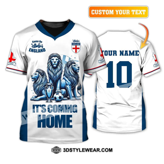Unisex Shirt, Custom Name and Number England Football Shirt, England Football Polo Long Sleeve, Soccer Lover Shirt style option 1
