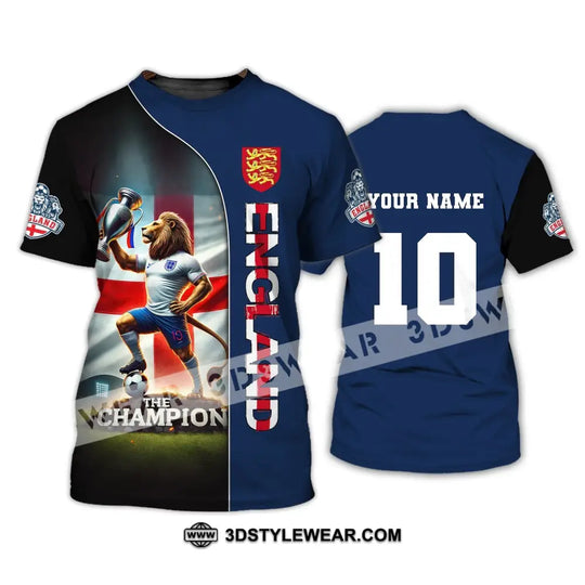 Unisex Shirt, Custom Name and Number England Football Shirt, England Football Polo Long Sleeve, Soccer Lover Shirt style option 2