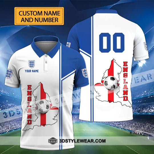 Unisex Shirt - Custom Name And Number Shirt, England Map Ball Shirt, Euro 2024 style option 1
