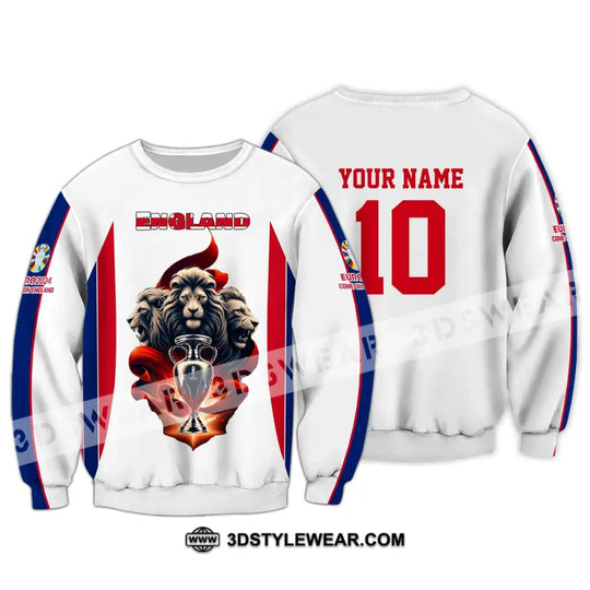Unisex Shirt - Custom Name And Number Shirt, England National Team Euro 2024 Shirt style option 4