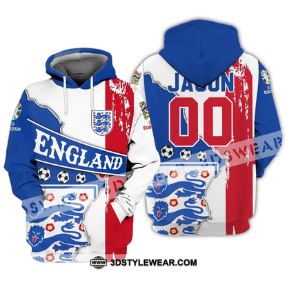 Unisex Shirt - Custom Name And Number England National Team Hoodie / S T-Shirt
