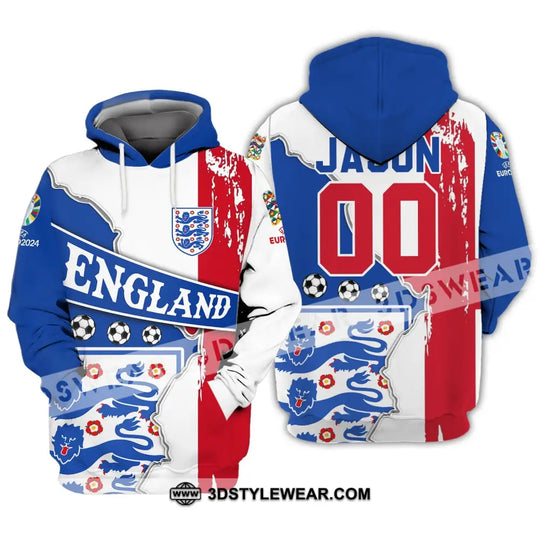 Unisex Shirt - Custom Name And Number Shirt, England National Team style option 3