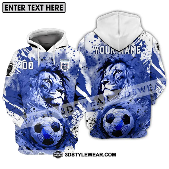 Unisex Shirt - Custom Name And Number Shirt, England National Team Lion Ball style option 2