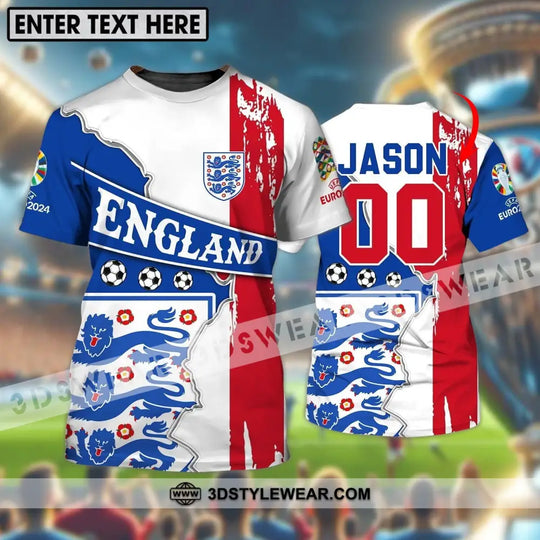 Unisex Shirt - Custom Name And Number Shirt, England National Team style option 1