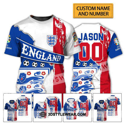 Unisex Shirt - Custom Name And Number England National Team T-Shirt