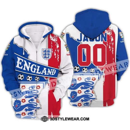 Unisex Shirt - Custom Name And Number Shirt, England National Team style option 4