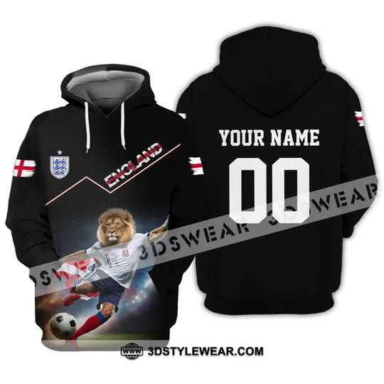 Unisex Shirt - Custom Name And Number, Euro 2024 England Lion Shirt style option 2