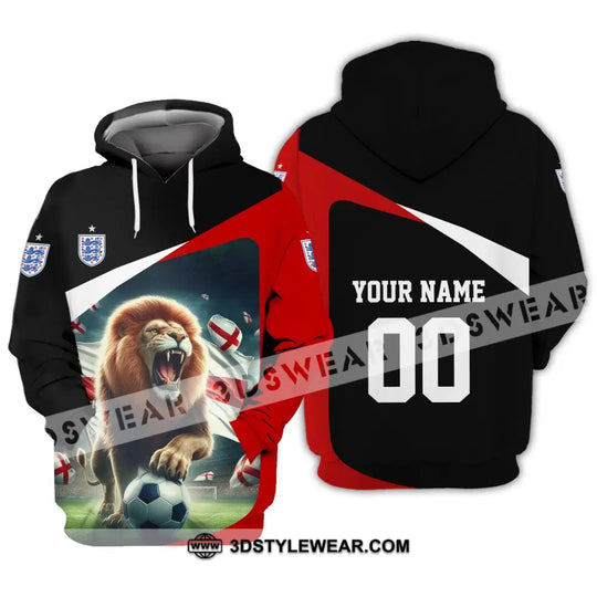 Unisex Shirt - Custom Name And Number, Euro 2024 England Lion Line Shirt style option 2