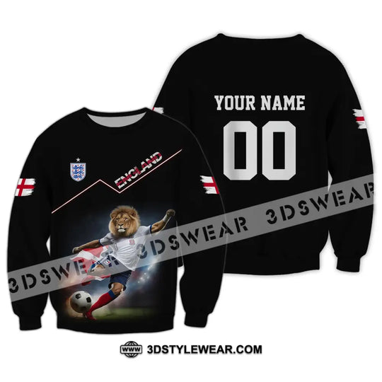 Unisex Shirt - Custom Name And Number, Euro 2024 England Lion Shirt style option 4