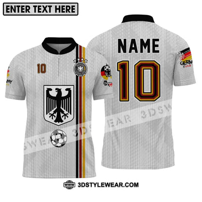 Unisex Shirt - Custom Name And Number Euro 2024 German Zipper Polo / S T-Shirt