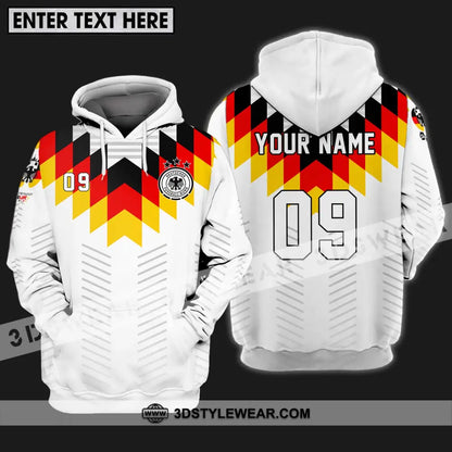 Unisex Shirt - Custom Name And Number Euro 2024 Germany National Team Flag Color Hoodie / S T-Shirt