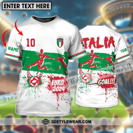 Unisex Shirt - Custom Name And Number Shirt, Euro 2024 Italy National Team Goal! style option 1
