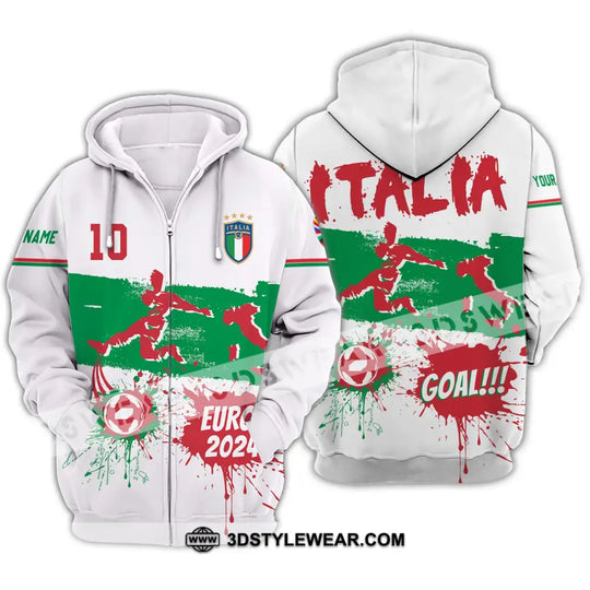 Unisex Shirt - Custom Name And Number Shirt, Euro 2024 Italy National Team Goal! style option 2