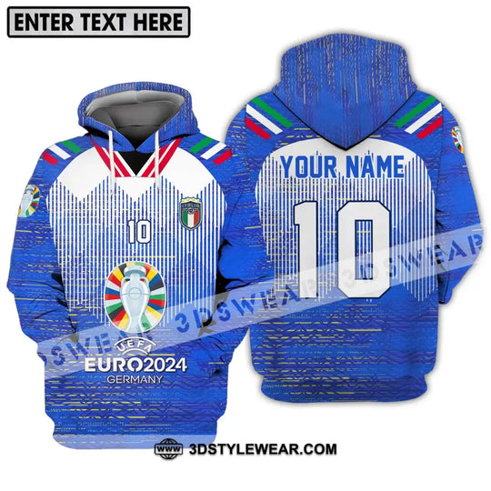 Unisex Shirt - Custom Name And Number Shirt, Euro 2024 Italy National Team style option 3