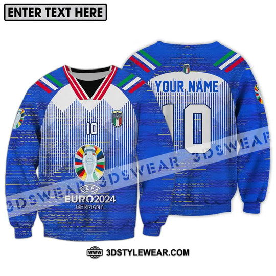 Unisex Shirt - Custom Name And Number Shirt, Euro 2024 Italy National Team style option 4