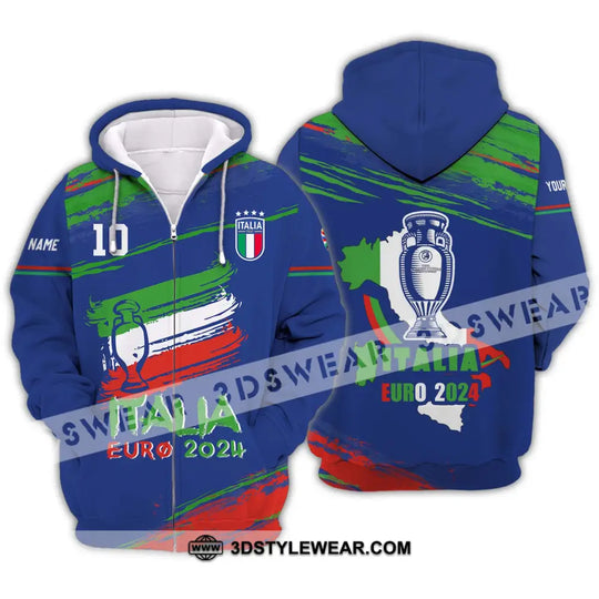 Unisex Shirt - Custom Name And Number Shirt, Euro 2024 Shirt, Italy Team Cup style option 2