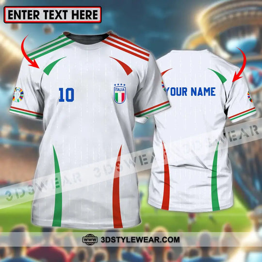 Unisex Shirt - Custom Name And Number Shirt, Euro 2024 Shirt, Italy Team style option 1