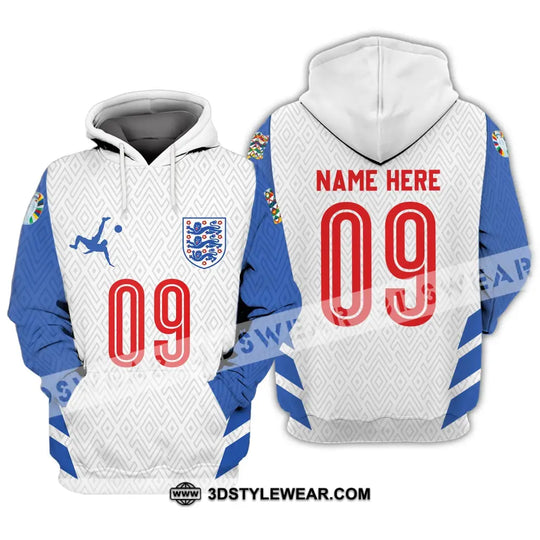 Unisex Shirt - Custom Name And Number Shirt, Euro 2024 Logo England Team style option 2