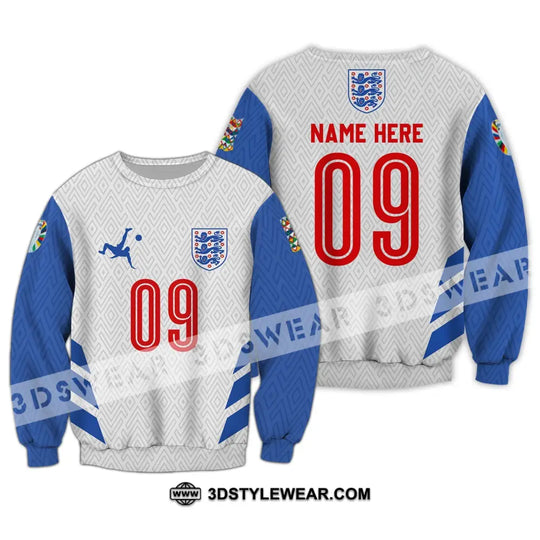 Unisex Shirt - Custom Name And Number Shirt, Euro 2024 Logo England Team style option 4