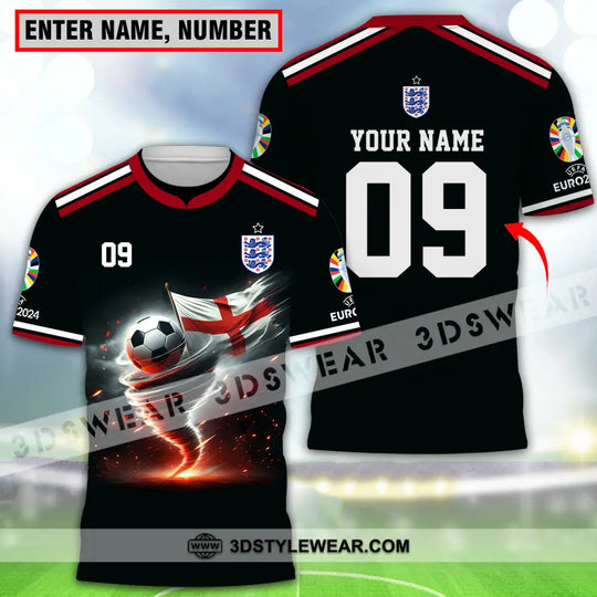 Unisex Shirt - Custom Name And Number Shirt, Euro 2024 National Team, England style option 1