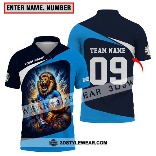 Unisex Shirt - Custom Name And Number Euro 2024 Shirt National Team, Lion Holding Cup And Ball Scotland style option 1