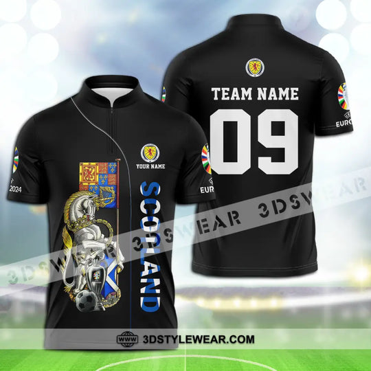 Unisex Shirt - Custom Name And Number Shirt, Euro 2024 National Team, Scotland Team style option 2