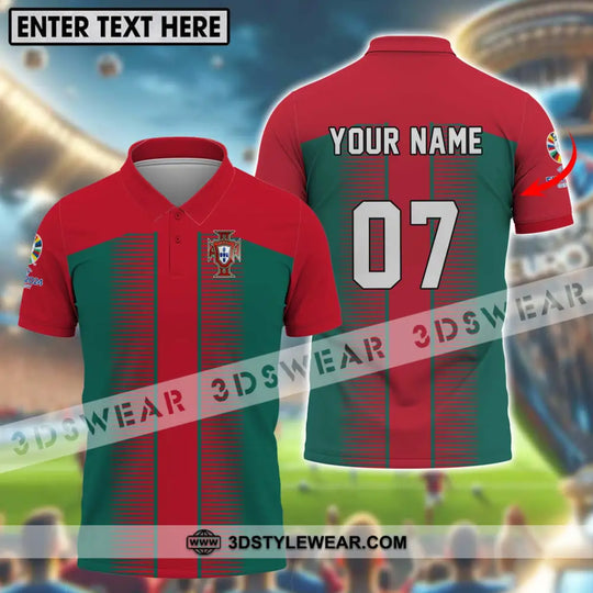 Unisex Shirt - Custom Name And Number Shirt, Euro 2024 Portugal National Team style option 1
