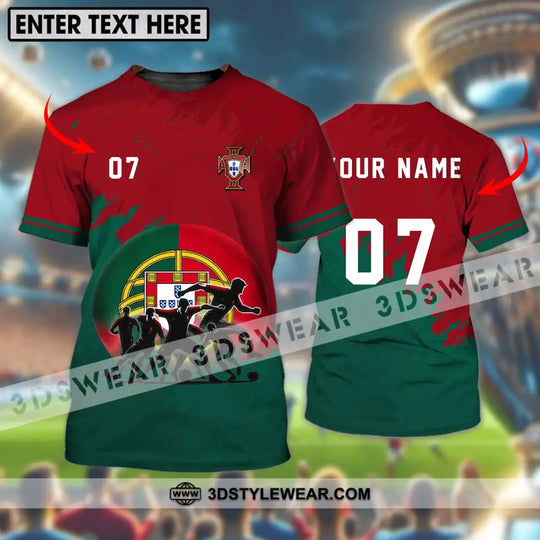 Unisex Shirt - Custom Name And Number, Euro 2024 Portugal Team Shirt style option 1