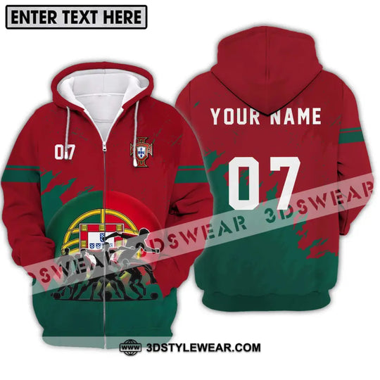 Unisex Shirt - Custom Name And Number, Euro 2024 Portugal Team Shirt style option 2