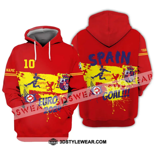 Unisex Shirt - Custom Name And Number, Euro 2024 Spain Goal! style option 3