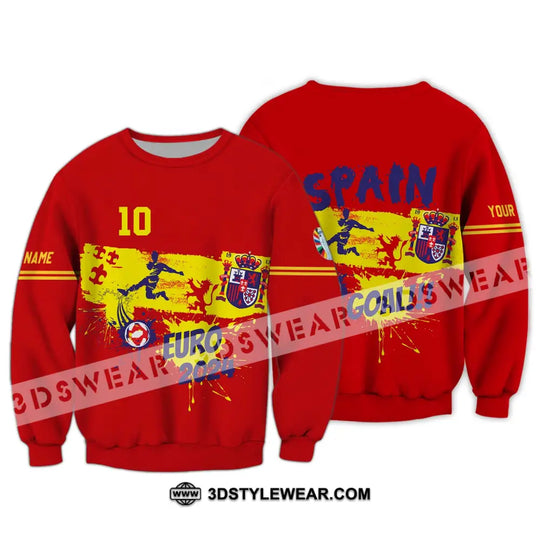 Unisex Shirt - Custom Name And Number, Euro 2024 Spain Goal! style option 4